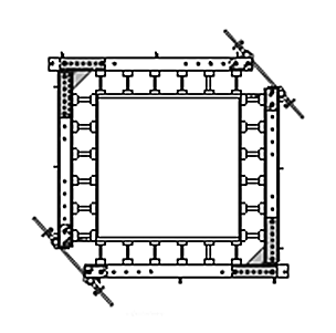 Балочно-ригельная опалубка колонн, схема